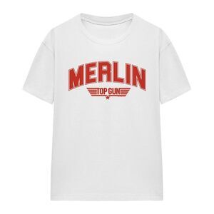 Top Gun Unisex Adult Merlin Varsity T-Shirt / White